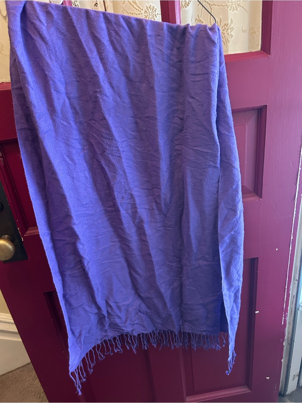 Purple Lightweight Fringe Scarf Wrap